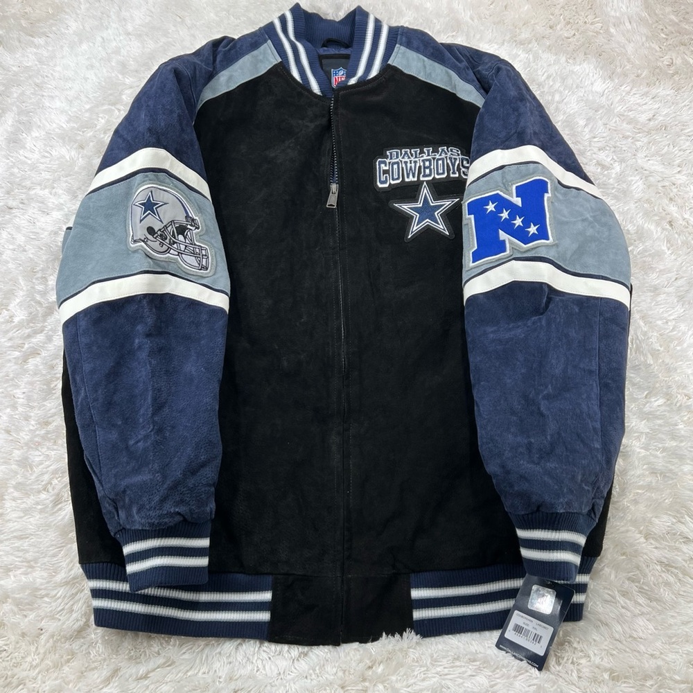 Dallas Cowboys Suede Leather Jacket Men 2XL  New With Tags NFL Football